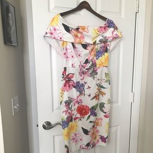 ASOS strapless floral dress